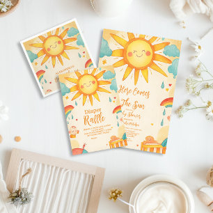 Sunshine Gender Neutral Boho Sun  Paper Plate