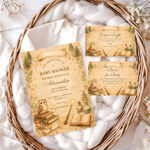 Enchanted Storybook Wizard Diapper Raffle Enclosure Card