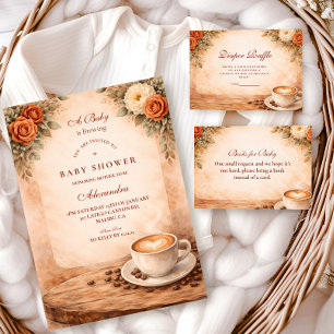 Rustic Fall A Baby Is Brewing Baby Shower Napkin