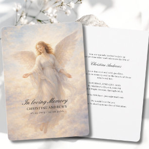 Angel Celebration of Life Funeral Program Programme