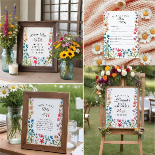 Little Wildflower Wishes for Baby Keepsake Card