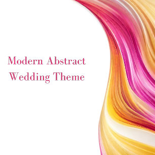 Thank You-Modern Abstract -Pink Orange Yellow- Invitation