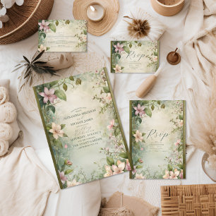 Art Nouveau Inspired Floral Symphony Wedding Save The Date