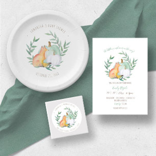 White Pumpkin Fox Guess the Right Price Game Invitation