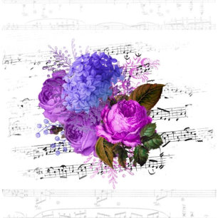 Elegant Musical Floral Wedding Couples Shower Invitation