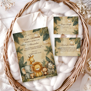 Safari Forest Creatures Baby Shower Napkin