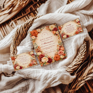 Autumn Floral Bridal Shower Napkin