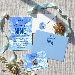 She's On Cloud Nine! Bridal Shower Enclosure Card
