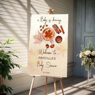 A baby is brewing coffee fall book request enclosure card