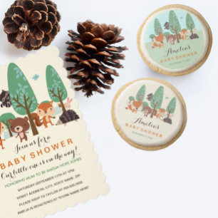 Little Woodland Friends Baby Shower Invitation