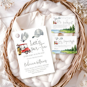 Let's Par Tee Golf Baby Shower Sport Book Request Enclosure Card