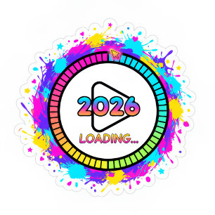 2026 Loading... Progress Bar Sticker T-Shirt