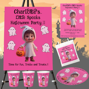 Kids Little Spooks Halloween Party Poster