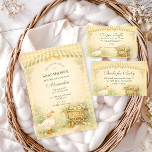 Vintage Storybook Silly Goose Baby Shower Napkin