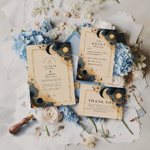 Dark Astrology Wedding Invitation