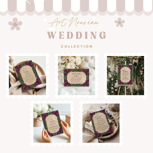 Art Nouveau Thistle Wedding Enclosure Card