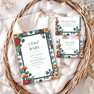 Ciao Baby Italy Inspired Baby Shower Note for Baby Enclosure Card