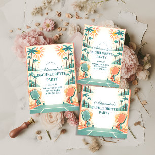 Country Club Pickleball Bachelorette Classic Round Sticker