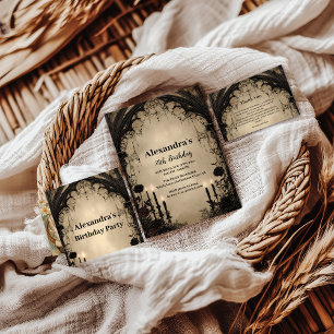 Gothic Cathedral Arch Birthday Invitation