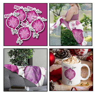 Festive Pink Ornaments Ladies Christmas Brunch Invitation