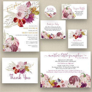 Little Pumpkin Baby Shower Thank You Classic Round Sticker