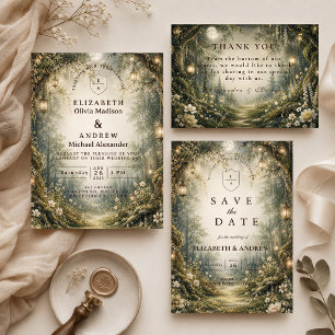 Enchanted Enchanted Woodland Wedding Thank You Card