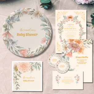 A Little Wildflower Baby Shower Diapper Raffle Enclosure Card