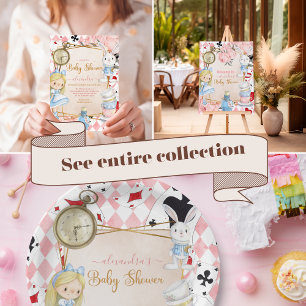 Alice in Wonderland diaper raffle Enclosure Card