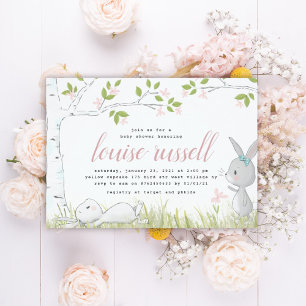 baby bunny baby shower invitation