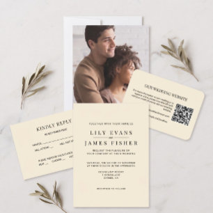 Modern Minimal Wedding Bar Menu Sign