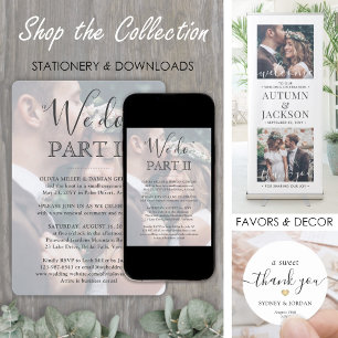 Sequel Wedding 2 Photo Overlay We Do Part II Invitation