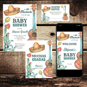 Mexican fiesta baby shower books request enclosure card