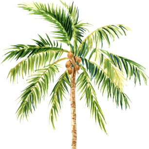 Jungle palm watercolor tropical invitation