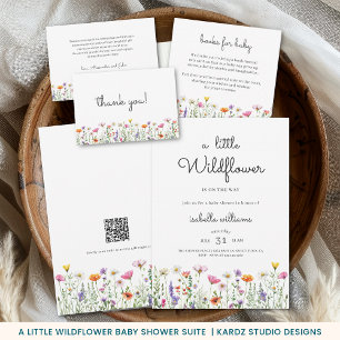 Gender Neutral Wildflower Shower Thank You Card