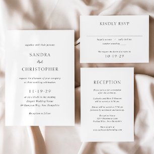 Sandra Classic Elegant Wedding Invitation