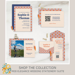 Mid Century Retro Wedding Invitation