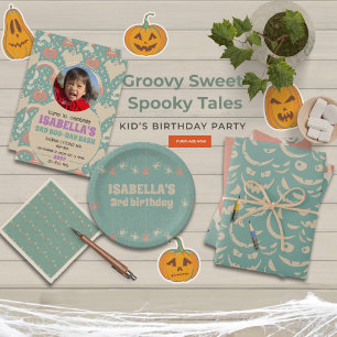 Sweet Spooky Tales Halloween Kids Birthday Theme Invitation