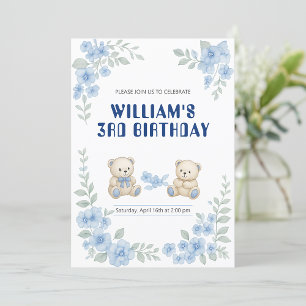 Teddy Bear Birthday Party Invitation