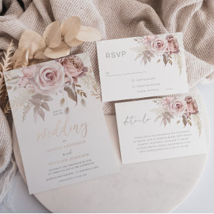 Gorgeous Blush Floral Large Wedding Poster Sign