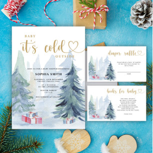Baby it's cold outside baby shower  invitation