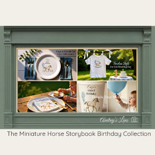Miniature Horse   Story Book Decor Birthday Banner
