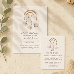 Wishes for baby. Cute pastel vintage boho advice Enclosure Card