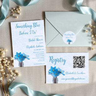 Something Blue Before I Do Bridal Shower Classic Round Sticker