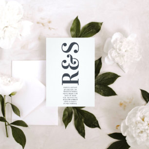 Big Bold Simple Wedding Invitation
