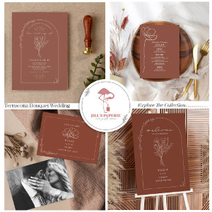 Floral Bouquet Arch Terracotta Wedding