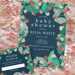 Raspberry Patch Cute Colourful CUSTOM BABY SHOWER Invitation
