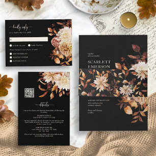 Photo Fall Leaves Wedding Save The Date