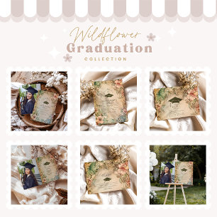 Elegant Spring Wildflowers Graduation Party RSVP Card