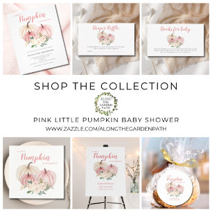 Pink Little Pumpkin Girl Baby Shower  Classic Round Sticker