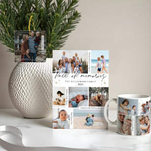 Year Full of Memories Photo Collage & Highlights Glass Tree Decoration